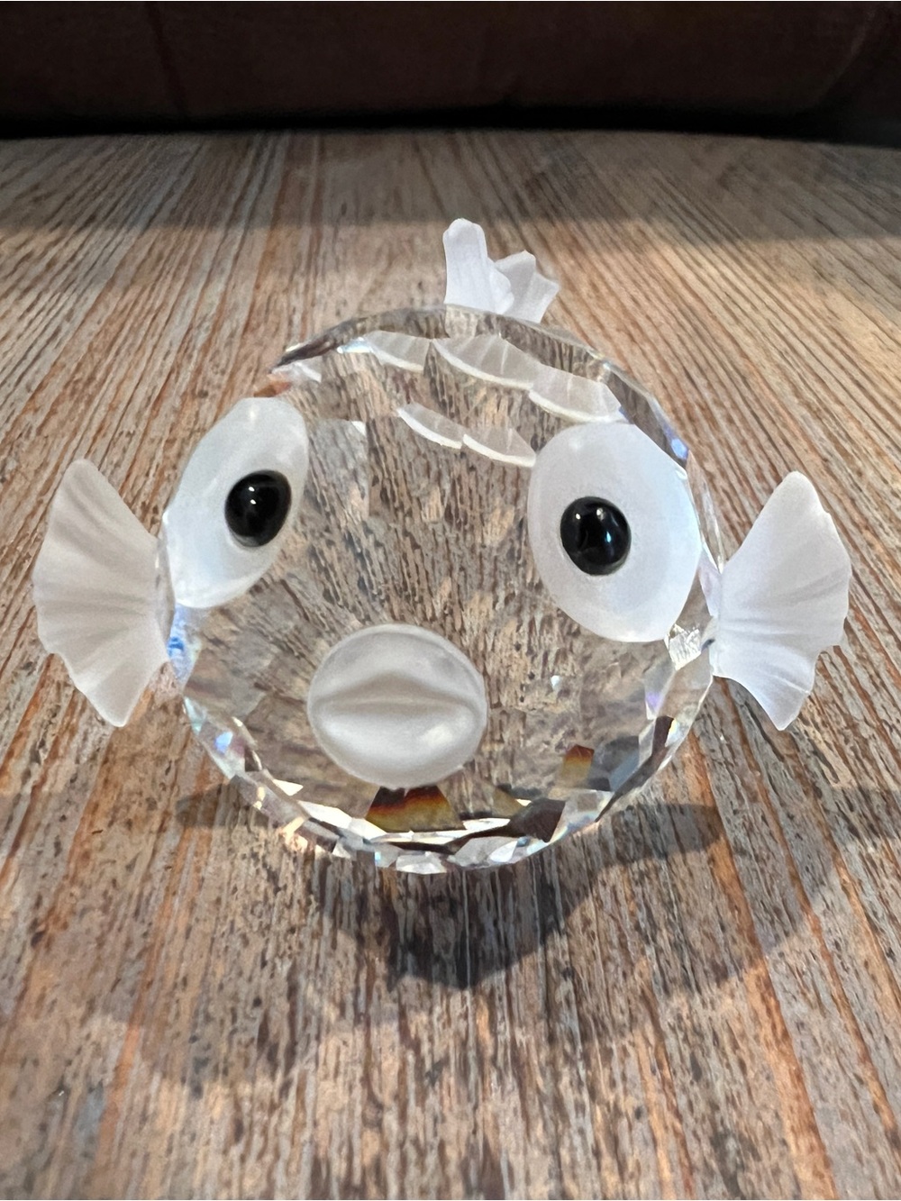 SWAROVSKI Silver Crystal large Puffer / Blow Fish Figurine, beautiful